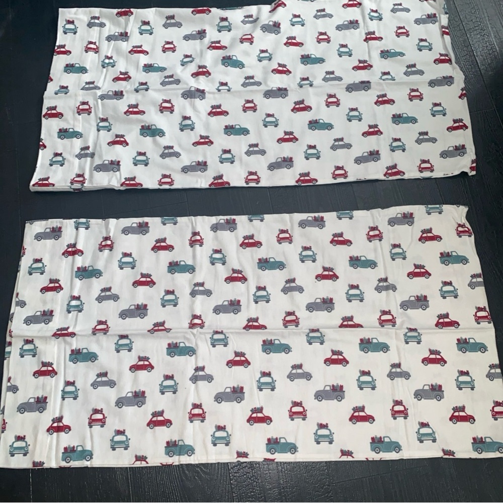 North Pole Trading Co. Flannel King Pillowcases Set Of 2 Cotton Christmas NWOT
